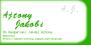 ajtony jakobi business card